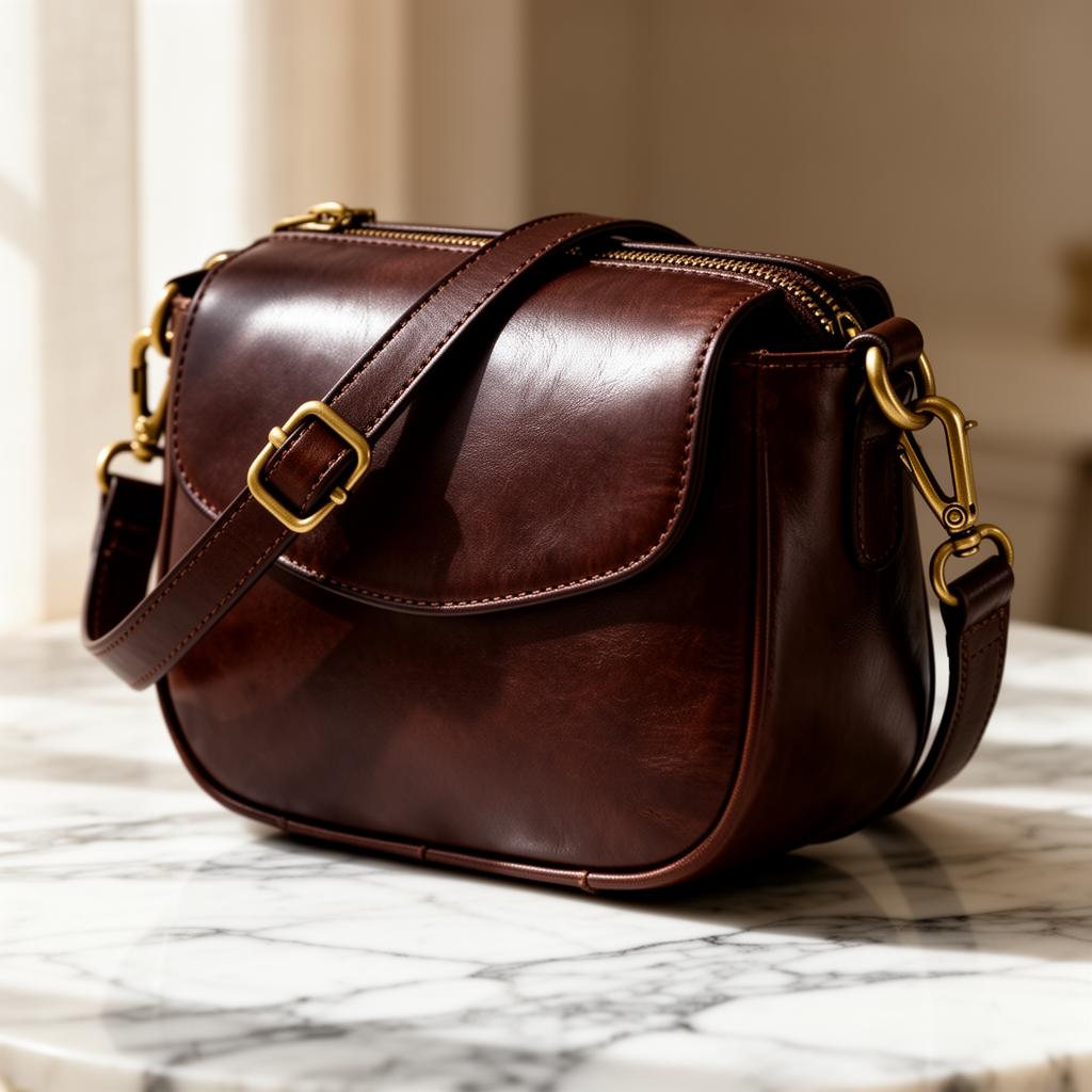 Die EVA Crossbody auf Marmor